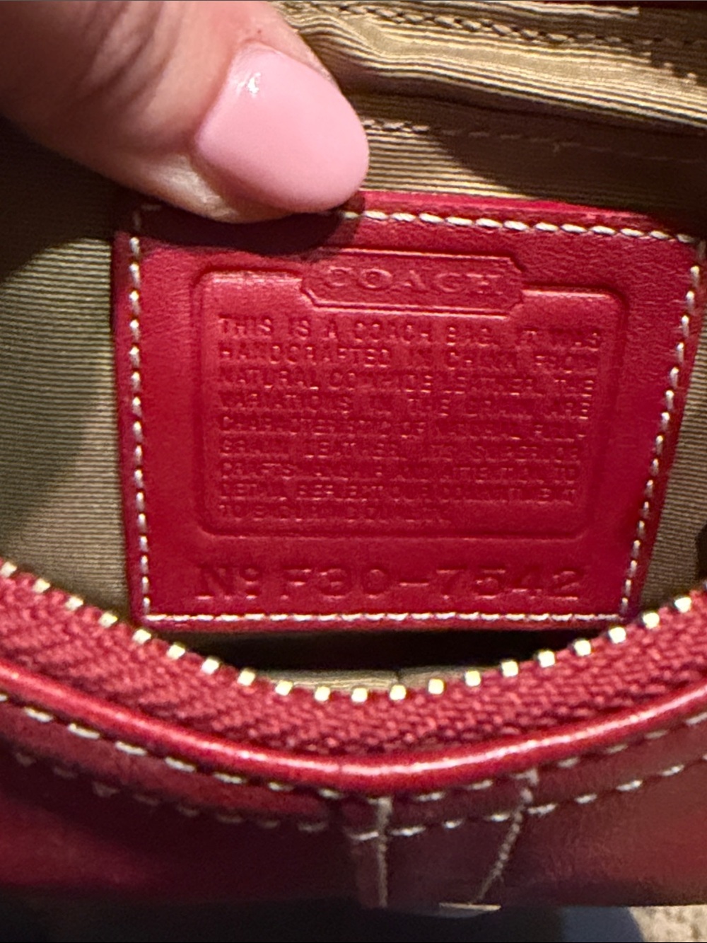 COACH Vintage Hampton Buckle Demi/Mini Bag Red Leather Very NICE! - Picture 10 of 10